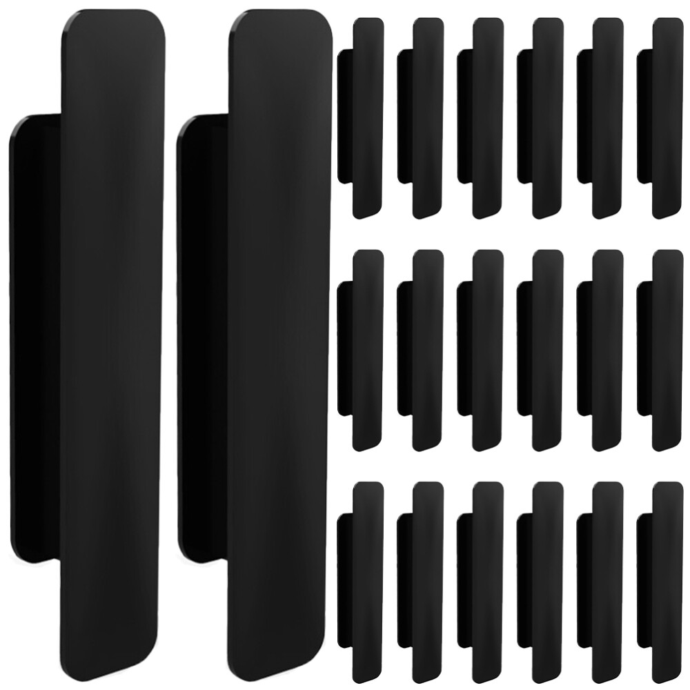 20-Pack Self-Adhesive Black Door Knobs for Drawers and Sliding Doors