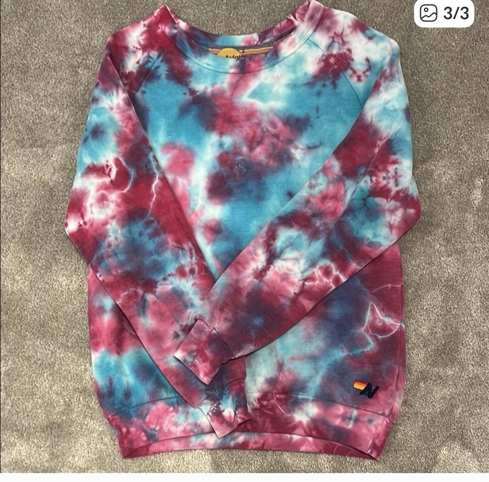Aviator Nation Tie Dye Crewneck Sweatshirt Small. Lightly Worn Great Condition