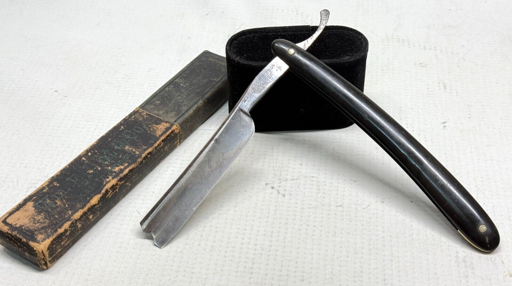Vintage Koeller Bros No 5 Straight Razor With Box Made in Solingen Germany