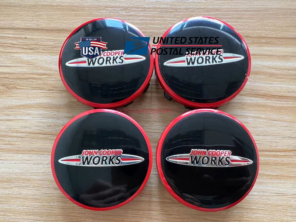 Set of 4 MINI ALLOY WHEEL CENTRE HUB CAPS BADGE WORKS 56mm COOPER ONE S (4pcs)
