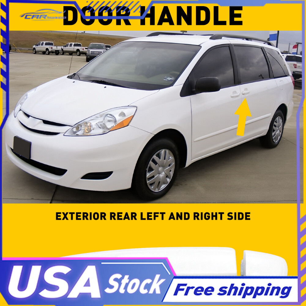 For 04-10 Toyota Sienna Outside Exterior Sliding Door Handle Left / Right White