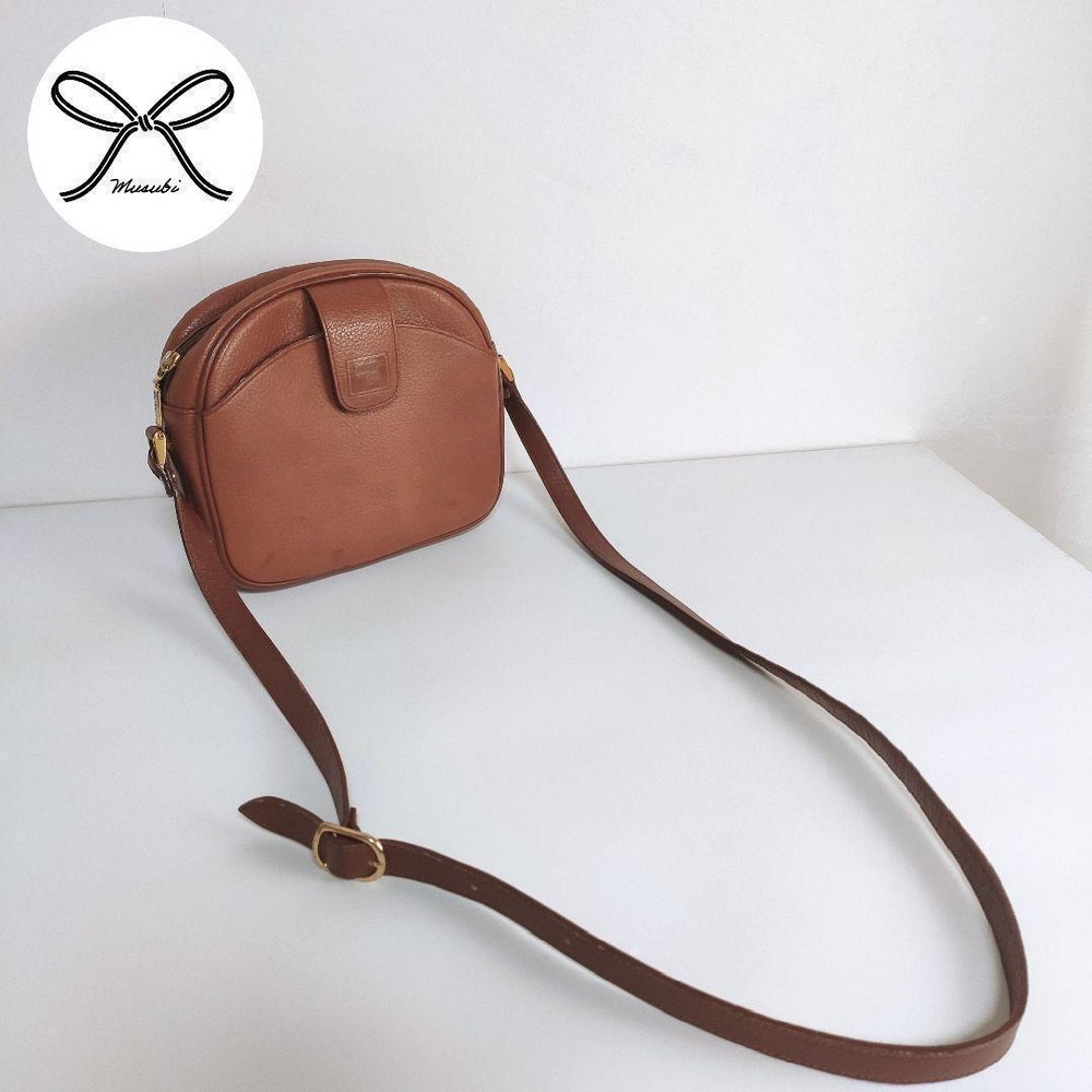 Burberry Shoulder Bag Nova Check Leather Brown Authentic F09241342