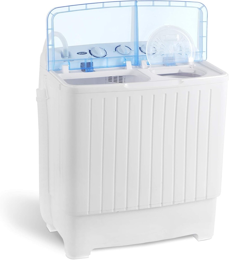 Compact Twin Tub Washing Machine 17.6lbs Capacity for Efficient Laundry
