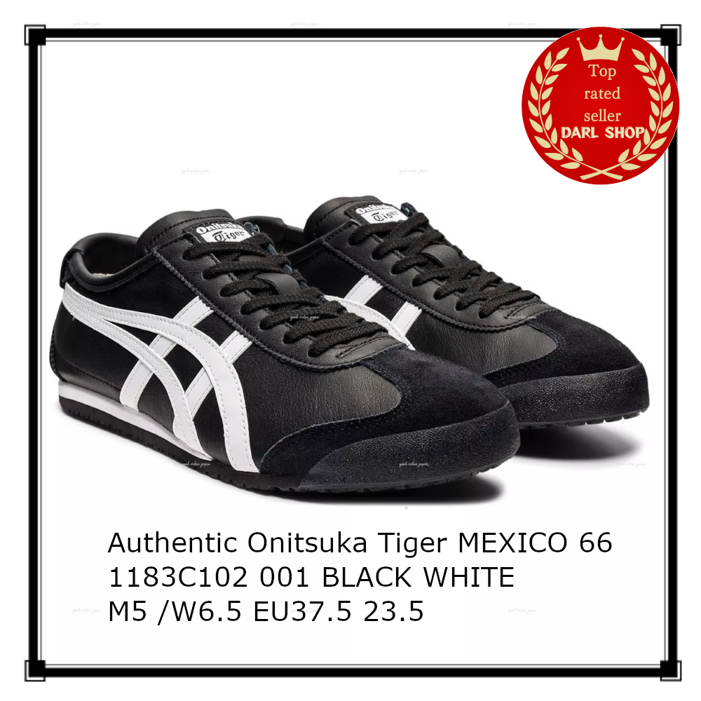 Onitsuka Tiger MEXICO 66 Black White Sneakers 1183C102 - Size M5.5 W7 EU38