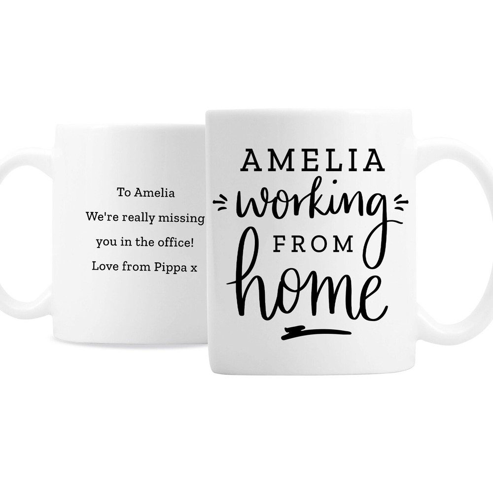 Personalised Working From Home Mug Wfh Mug Gift For Her Gift For Him Working