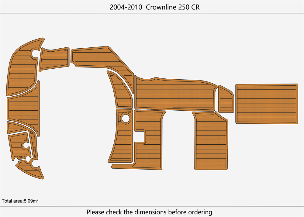 2004-2010  Crownline 250 CR DuraEVA EVA Foam Boat flooring