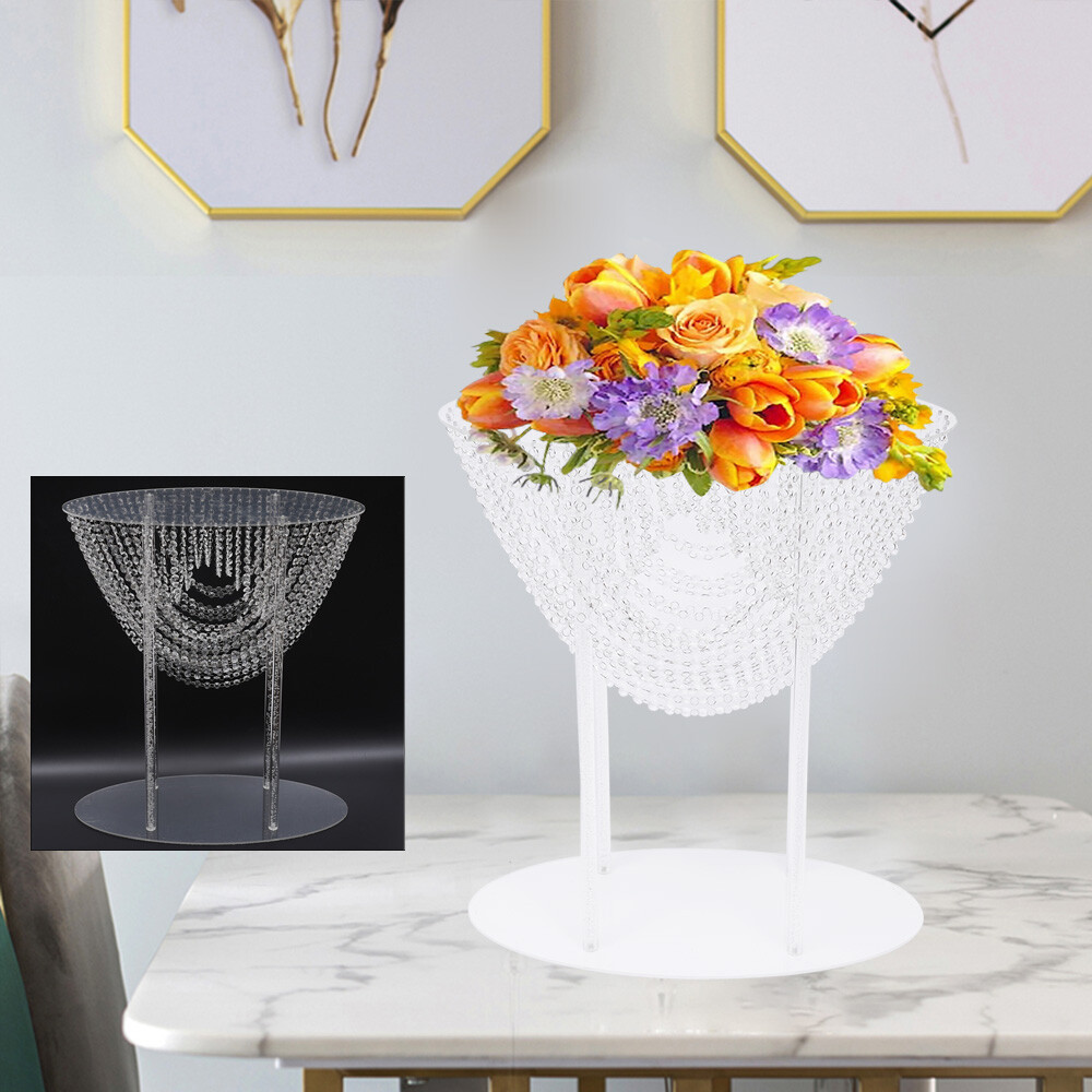 Crystal Flower Stand 2 Gorgeous Vases Wedding Centerpiece Stable Stand 2 Pcs