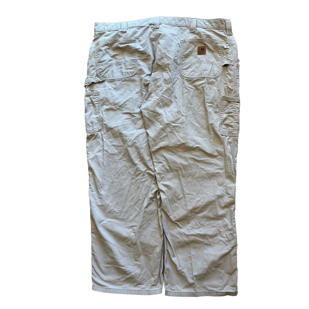 Carhartt Pants Men's size 44x30 B15 TAN Dungaree Fit Heavy Carpenter Work