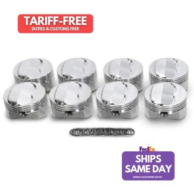 Sportsman 142024, Set of 8 Aluminum Sbc Domed Piston Set 4.155 Bore Performance