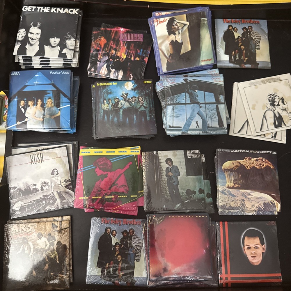 Lot of 60 CHU-BOPS Miniature Album Bubble Gum Record RARE Kinks Rush ABBA