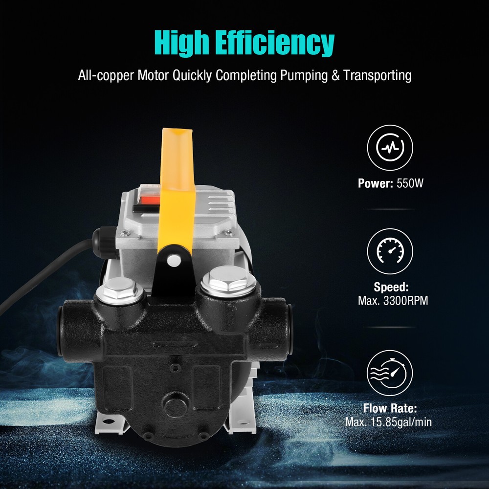 Commercial Electric Oil Transfer Pump For Fuel Self-priming 60L/Min 16GPM 110V