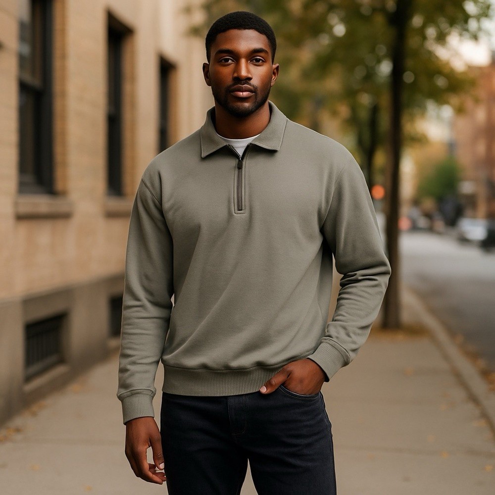 Lululemon Mens 2XL French Terry Oversized Half-Zip Sweatshirt M3EKCS