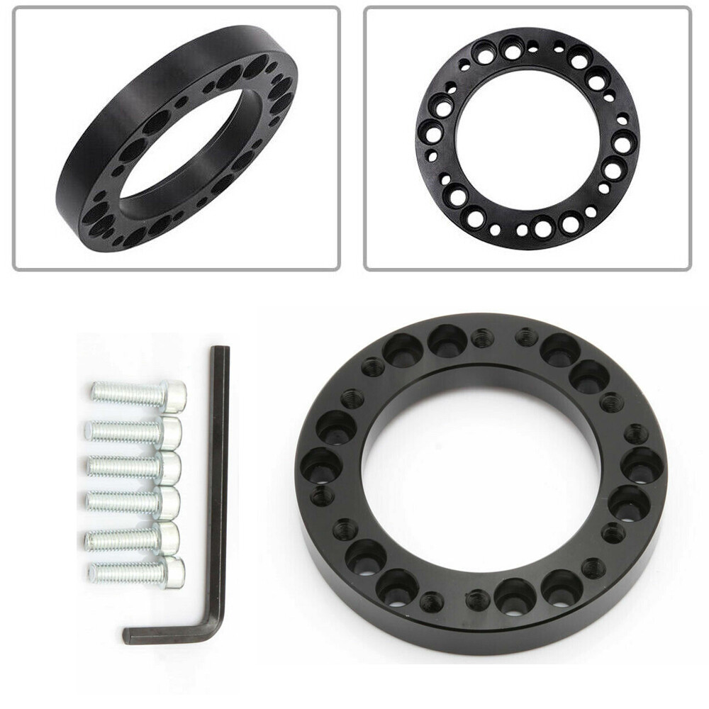 For MOMO Hub Aluminum Steering Wheel Hub Adapter Spacer Kit 12mm Black New