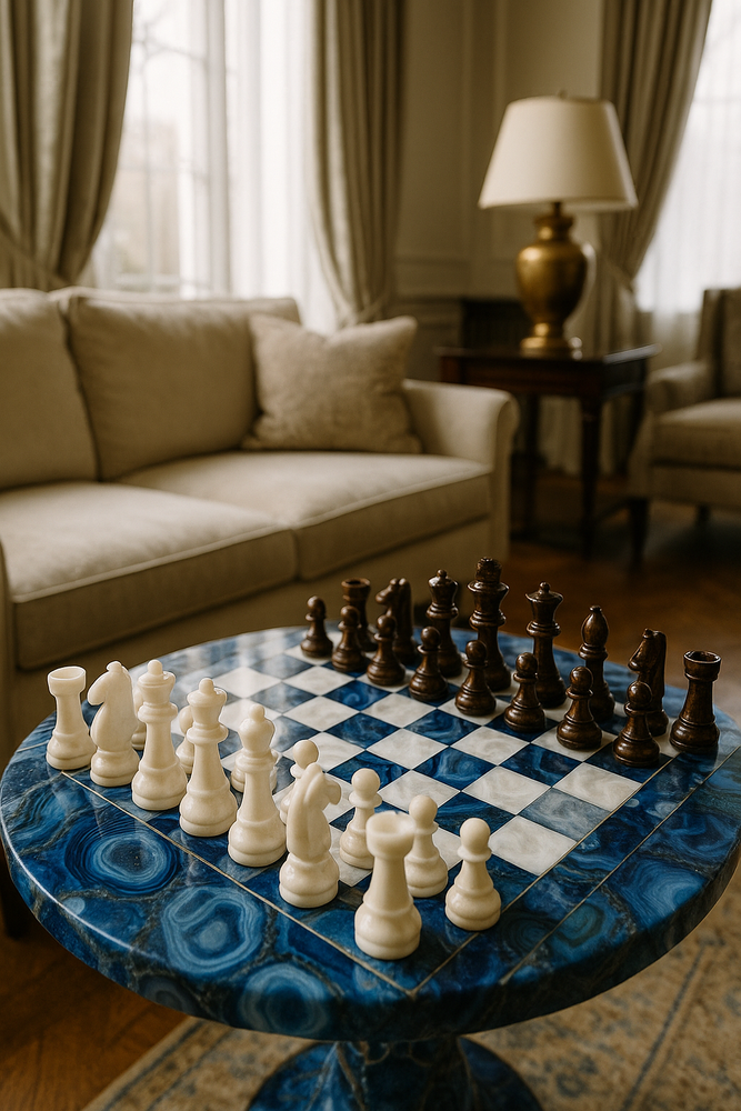 White Marble Chess Set | Vintage Collection for Gifts | Cyber Monday Sale-image