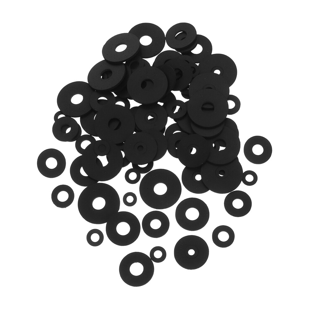120-Piece Assorted Rubber Gasket Flat Washers Kit for Baby & Aluminum DIY Projects