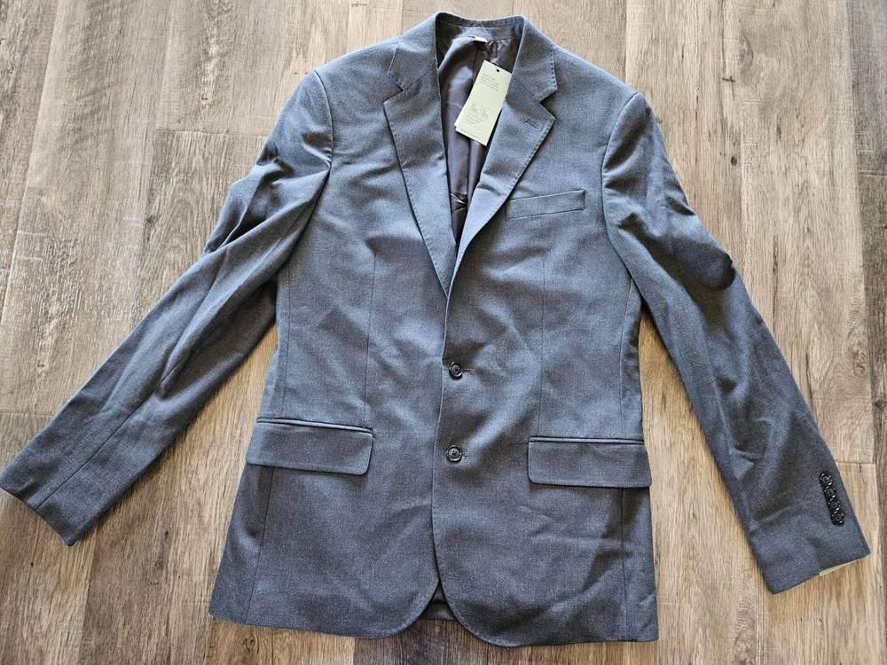 Men Size 38R Gray Dress Suit Jacket Slim Fit BNWT Goodfellow & Co