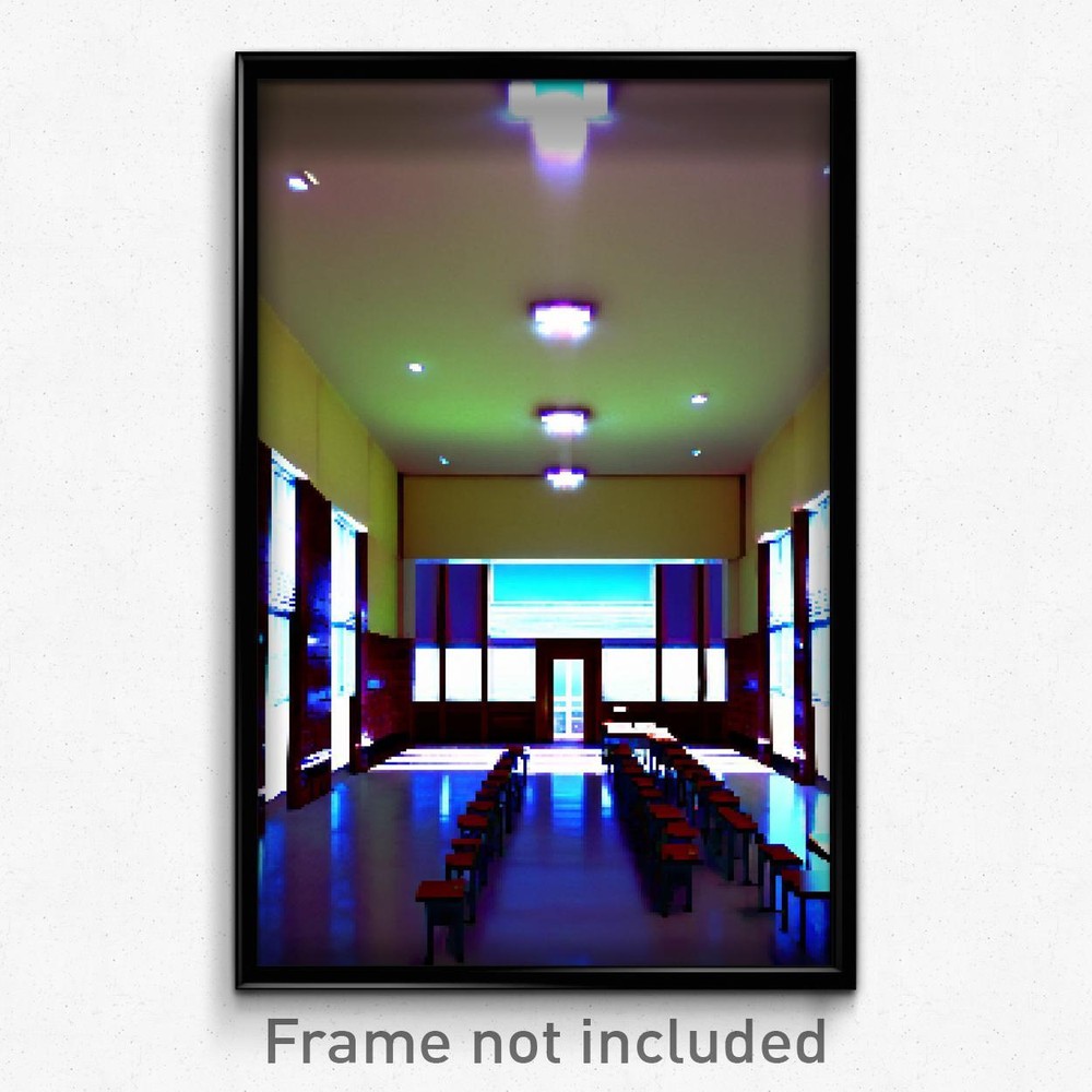 Pixel Art Poster - Noted School (8 Bit Psychedelic Trippy Video Game Print)