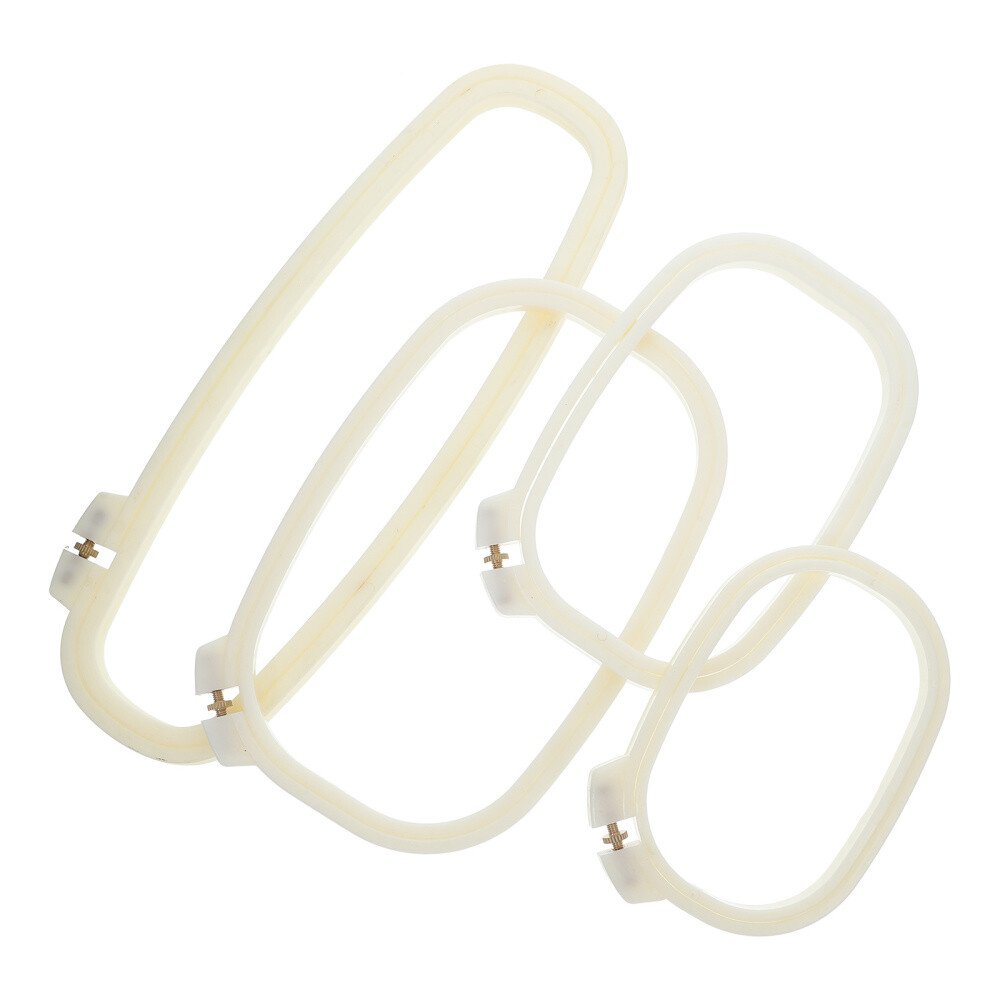 4 Pcs Square Embroidery Hoop Birthday Wedding Cross Stitch Needlework Supplies