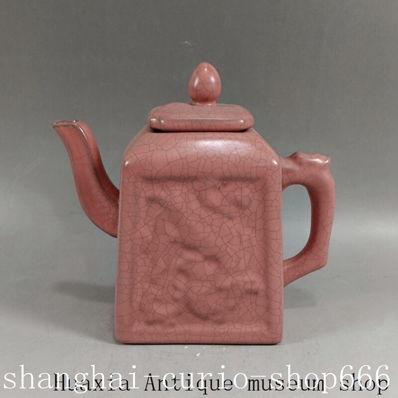 6-inch Song Dynasty Red Glaze Dragon Teapot Official Kiln Porcelain Tea Maker