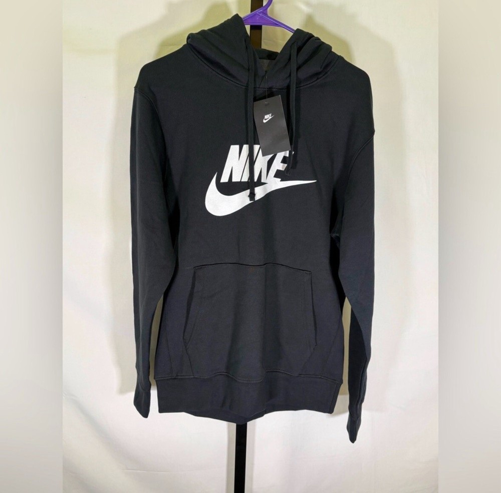 Medium - Black Nike Sportswear Club Fleece Men's Pullover Hoodie - NWT