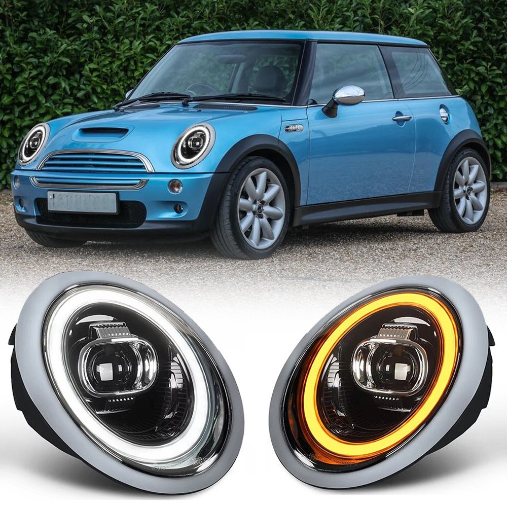 For BMW Mini Cooper R53 2001 2002 2003 2004 2005 2006 2007 LED Headlights DRL