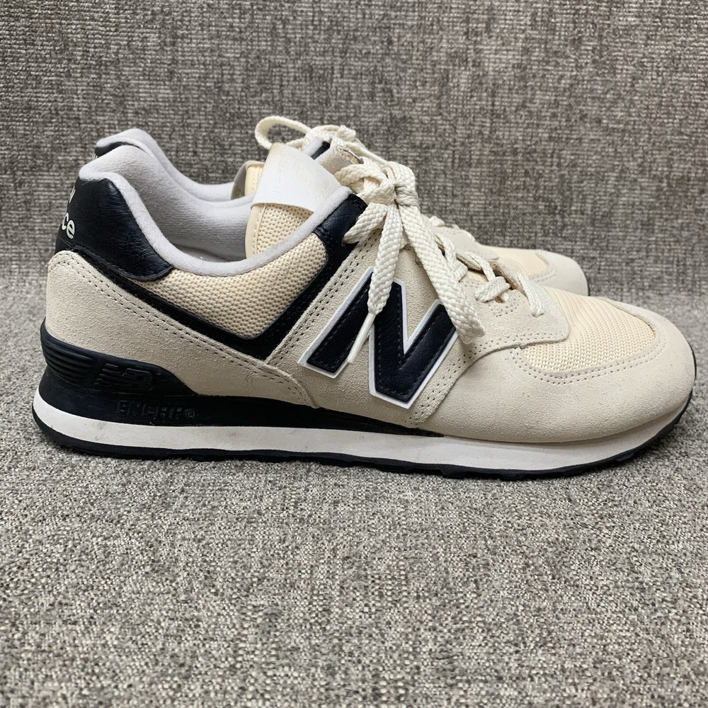 Women's New Balance 574 Classics Sneakers Shoes Cream Black WL574LBA Sz 10.5