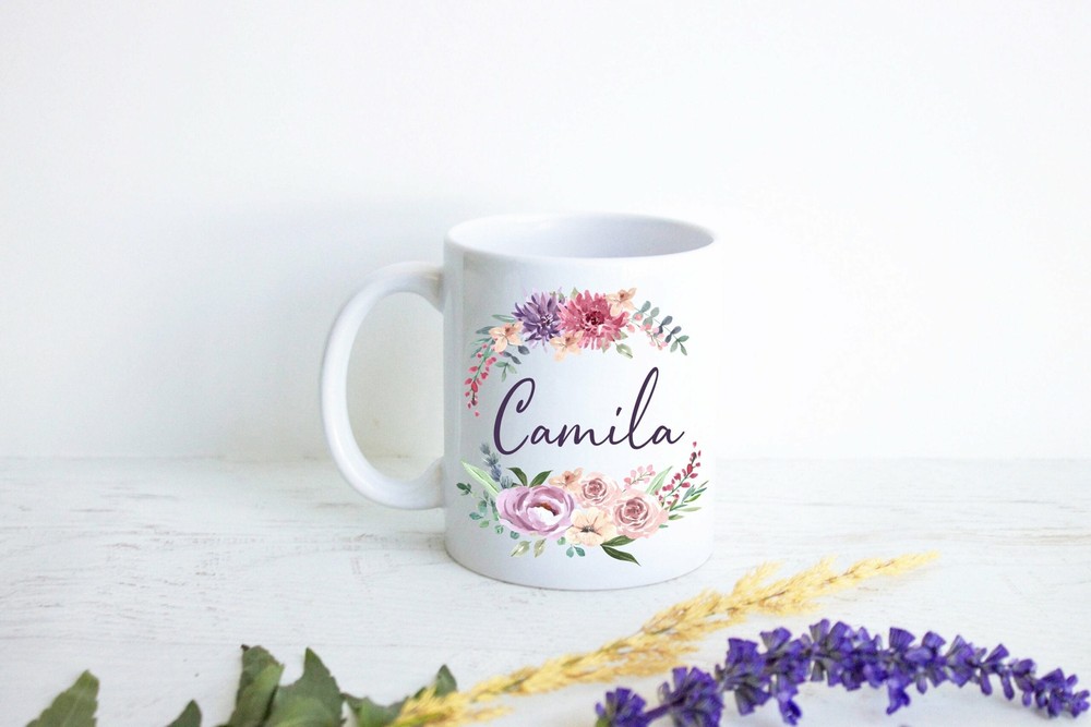 Personalized Name Initial On Mug Custom Name Coffee Mug Bridesmaid Gift Initial