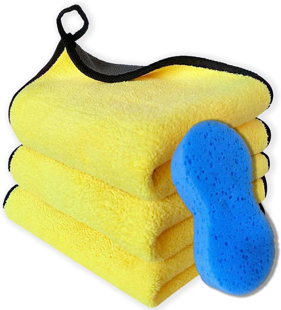 3PCS Extra Thick Microfiber Car Drying Towels - Super Absorbent