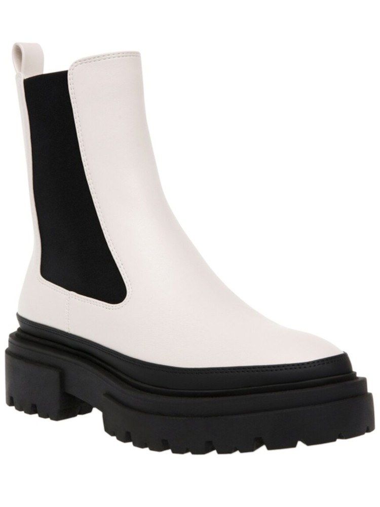 STEVEN NEW YORK Womens White 1 Pull-Tab Armond Chelsea 6.5