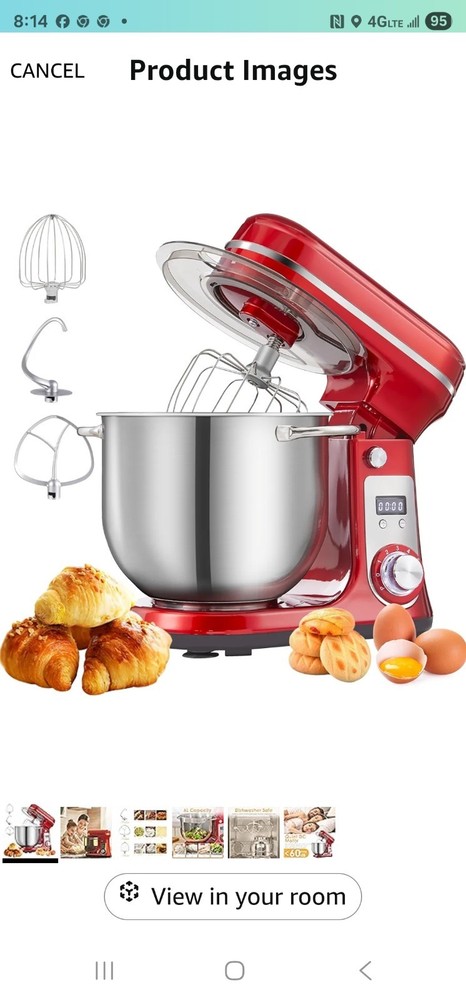 6.5QT 660W Stand Mixer with 6-Speed Tilt-Head & Accessories