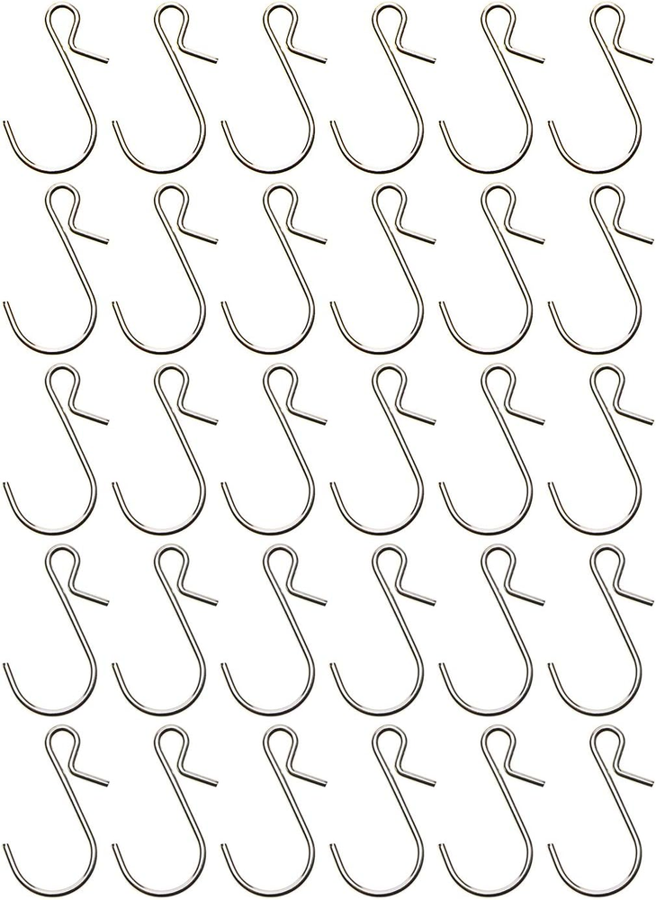 Mini Skater 30-Piece 1.5-Inch S-Shaped Metal Hanging Hooks Silver Small