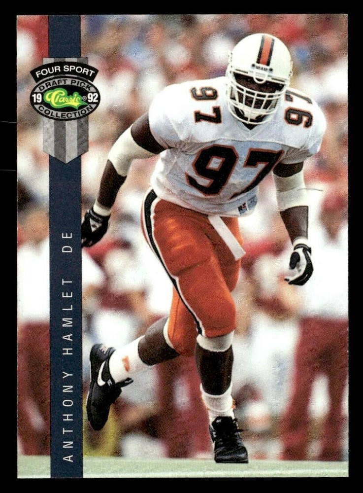Anthony Hamlet 1992 Classic Four Sport Rookie Card #139 Miami Hurricanes