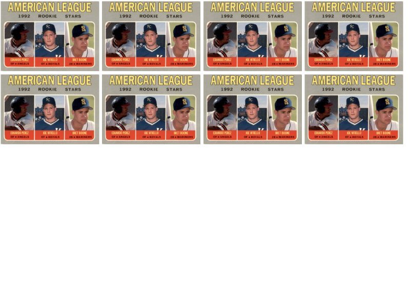 (8) 1992 Baseball Cards Magazine '70 Topps Style #67 Perez / Boone Card Lot