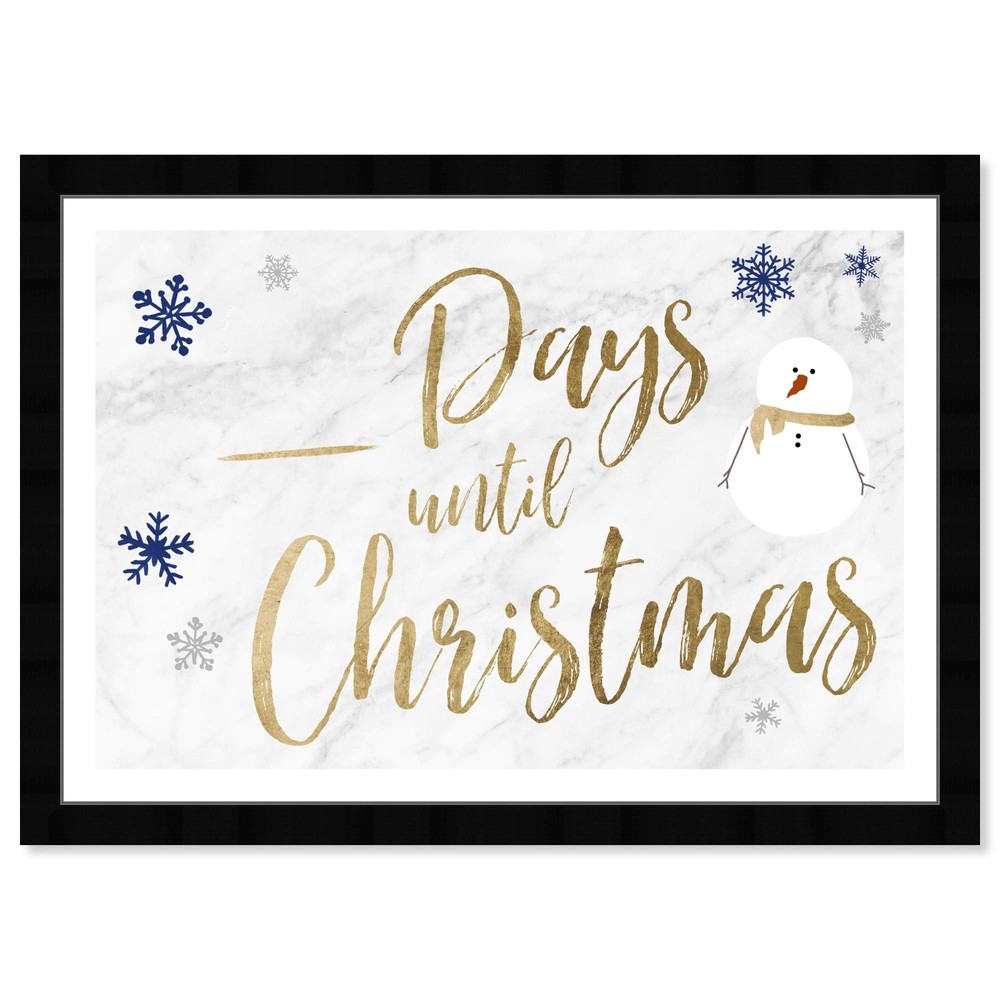 Seasonal Wall Art Framed Prints 'Countdown Till Christmas Dry Erase' Holidays...-image