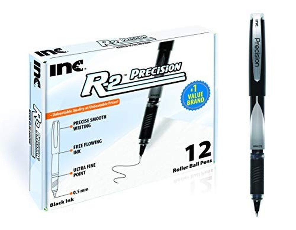 Inc. R2 Precision Rollerball Pens - 0.5 mm Ultra Fine-Point Pen Set With Comf...