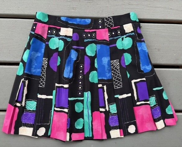 Vintage QUANTUM Sport Tennis Pickleball Skirt Retro Graphic Print