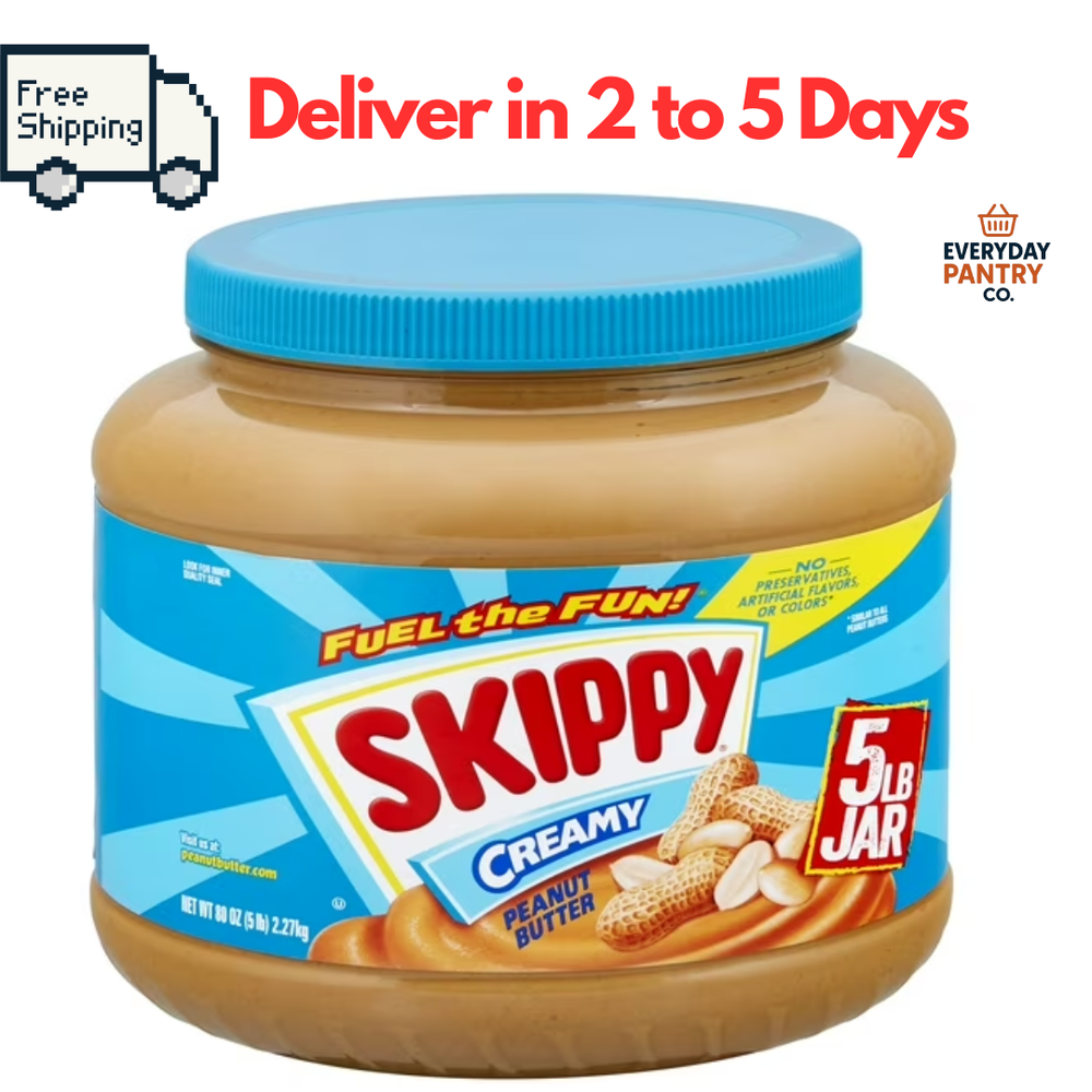 SKIPPY Creamy Peanut Butter, 5 Pound Jars