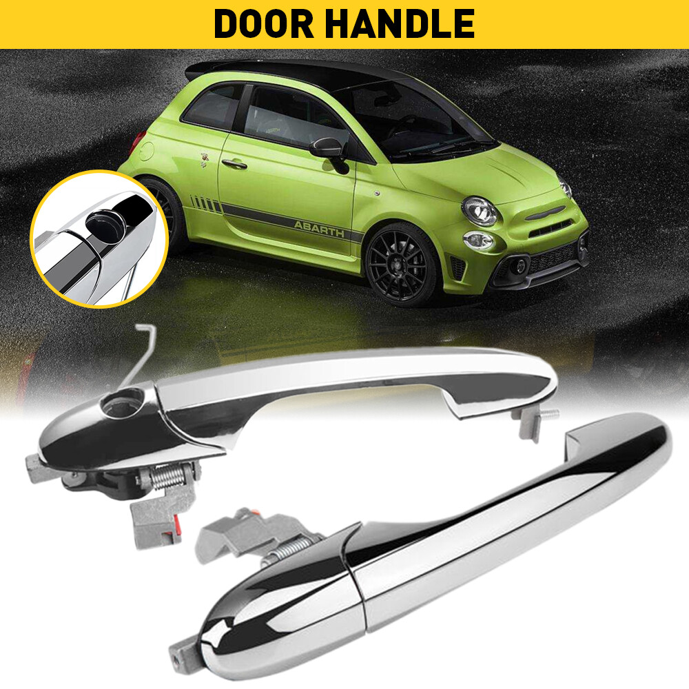 Front Exterior Outside Chrome Door Handle RH Passenger Driver Side for Fiat 500