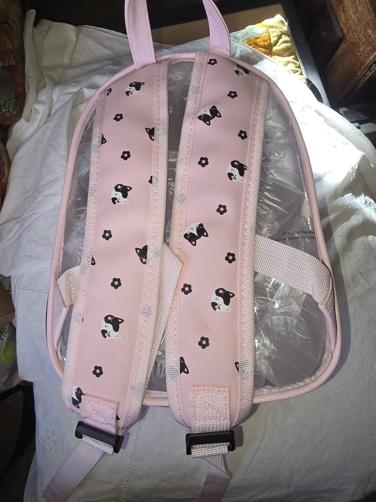 under one sky backpack Clear Pink Kitty Straps 10
