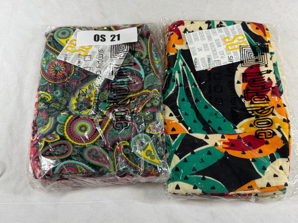 4 New LuLaRoe One Size Leggings for Yoga Workout Jogging OS 21
