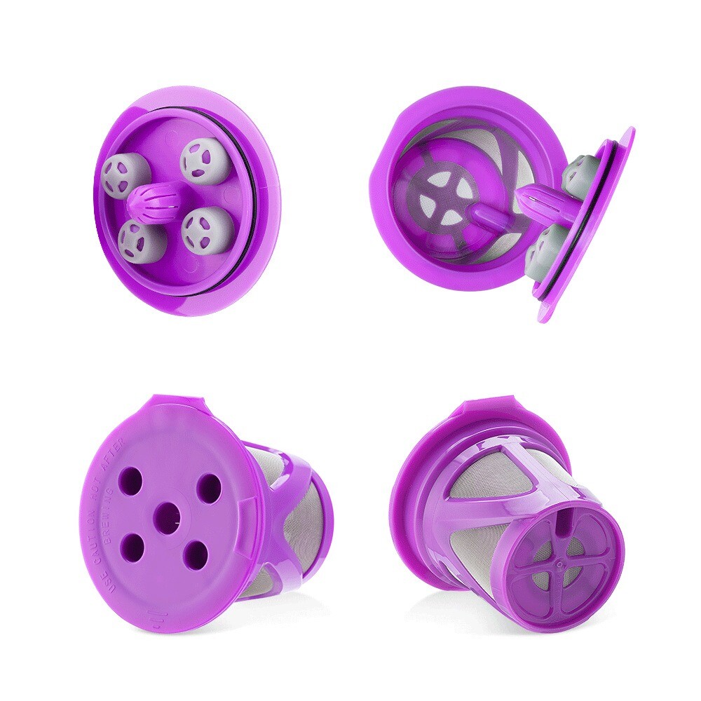 Reusable K Cup Coffee Filters with Brush for Keurig K-Supreme Plus - 4 Pack