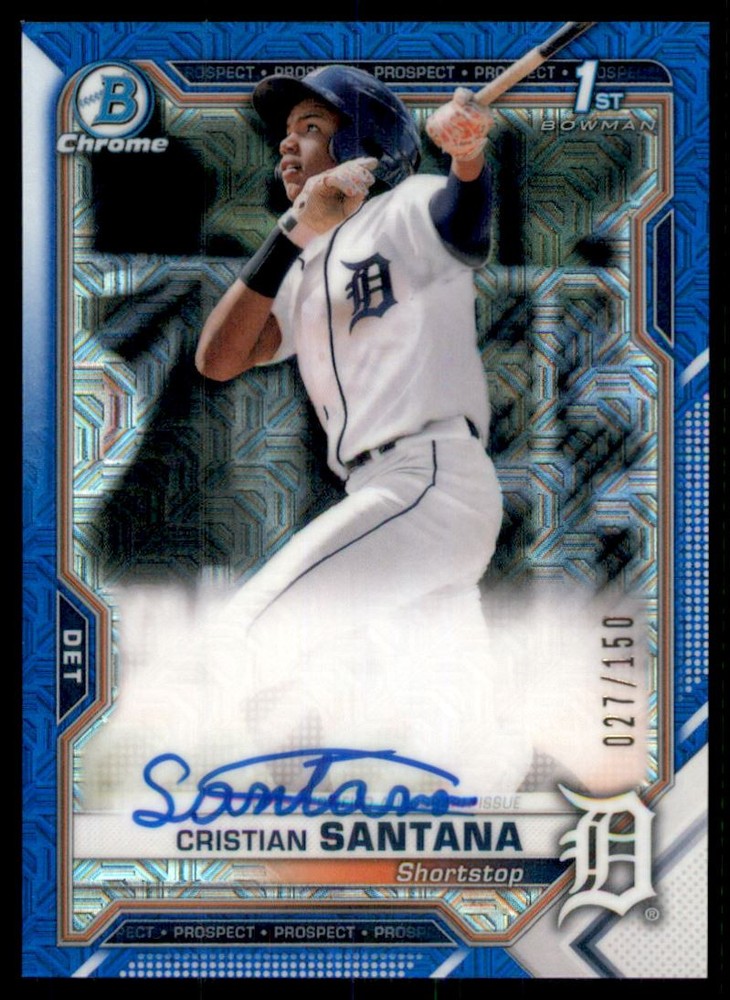 2021 Bowman Chrome Prospect Autos HTA Choice Ref #CPACS Cristian Santana /150
