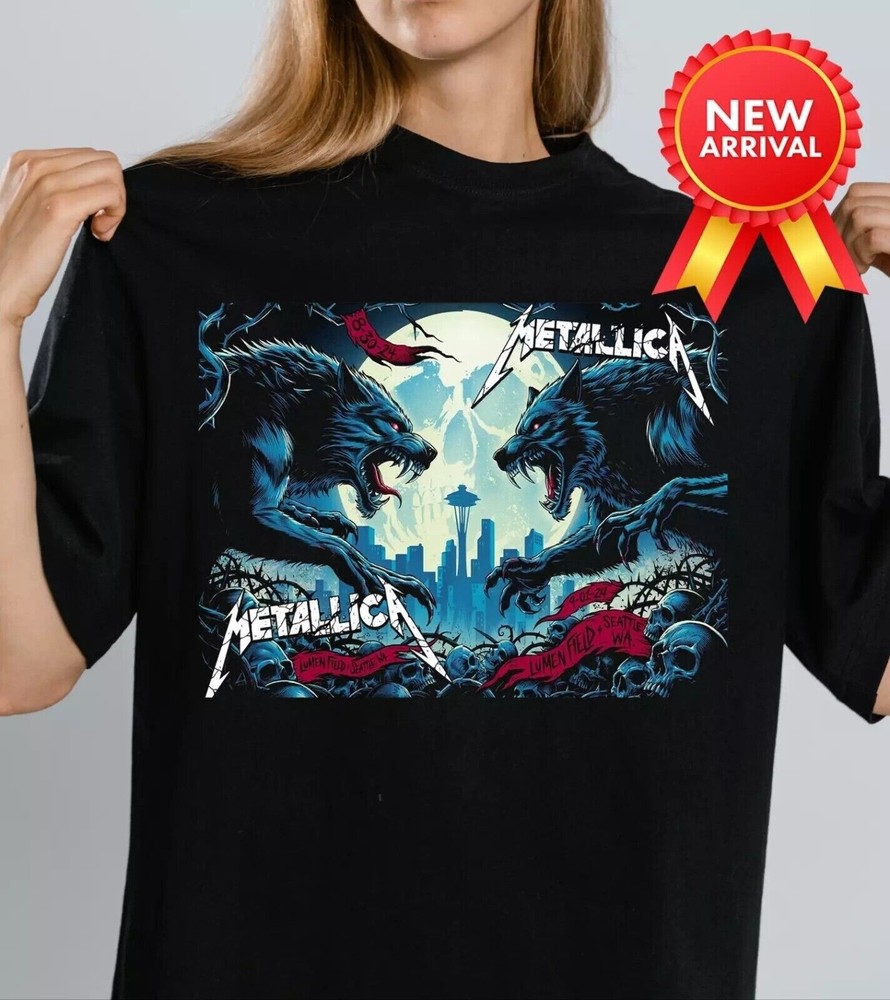 Metallica M72 World Tour At Lumen Field In Seattle 2024 T-shirt S-5XL Tour Shirt