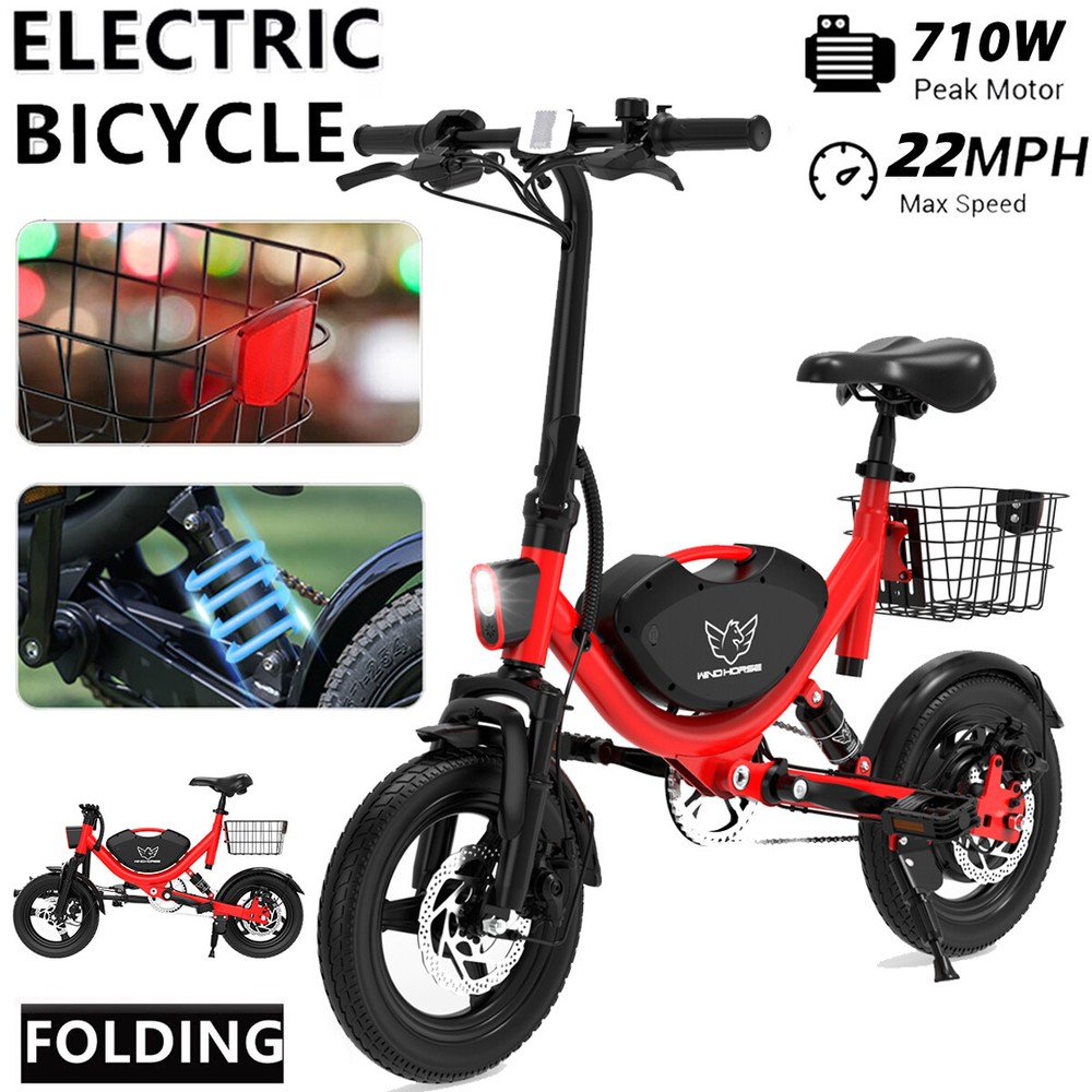 500W Electric Scooter for Adults with Seat and Basket - Commuter E-Bike