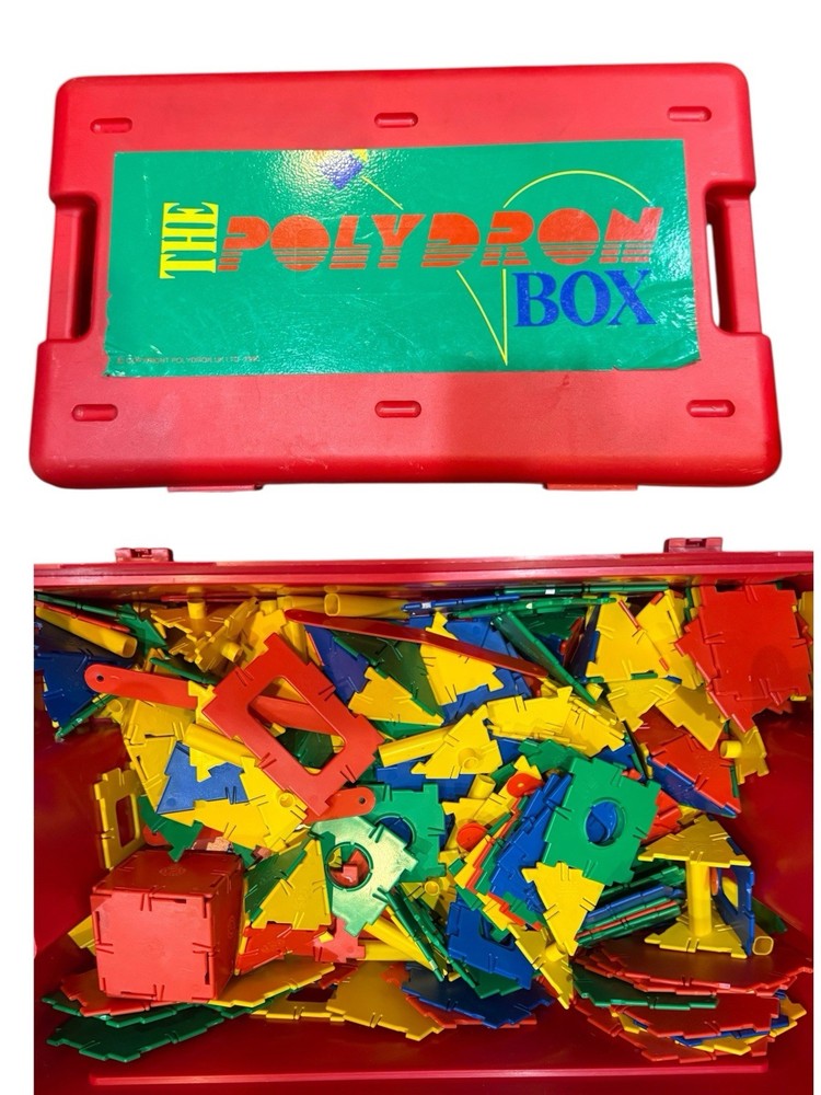 Polydron Box Educational Geometry Construction Huge Toy Set 10 Pounds Storage