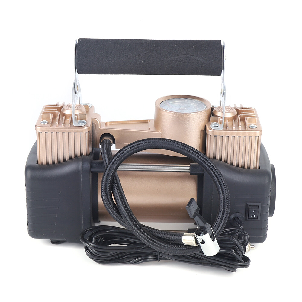 12V Double Cylinder Air Pump Compressor Car Auto Tire Inflator 150PSI Heavy Duty
