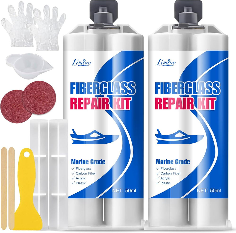 Marine Fiberglass Repair Kit with 100ml Resin for Boats