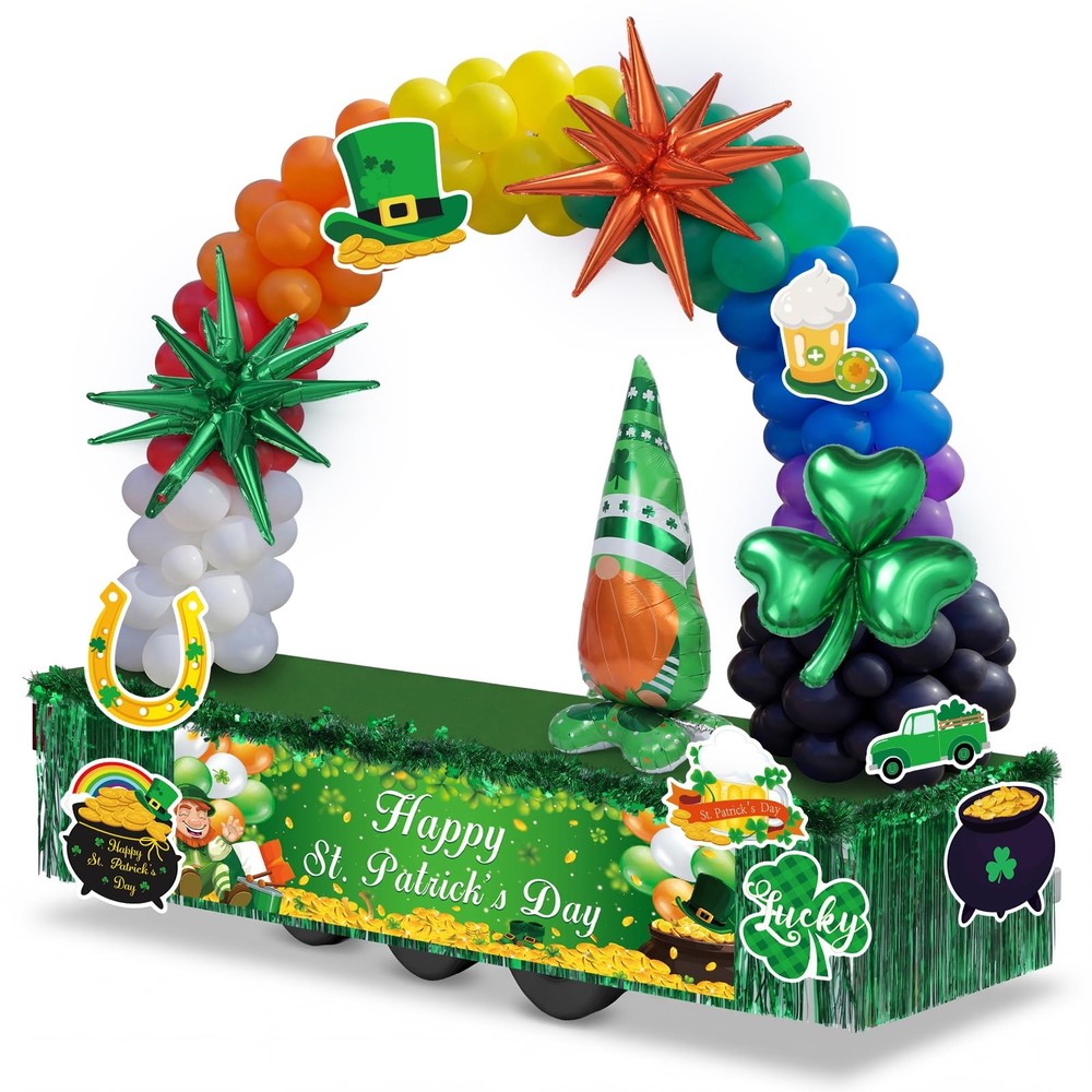 199 Pcs St. Patrick's Day Parade Float Decoration Kit St Patricks Day Theme B...