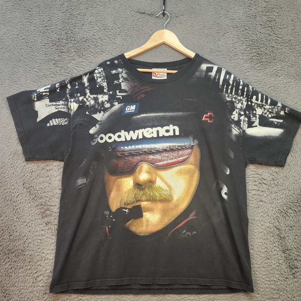 Vintage Dale Earnhardt Shirt Mens Large NASCAR Racing Goodwrench All Over 90s
