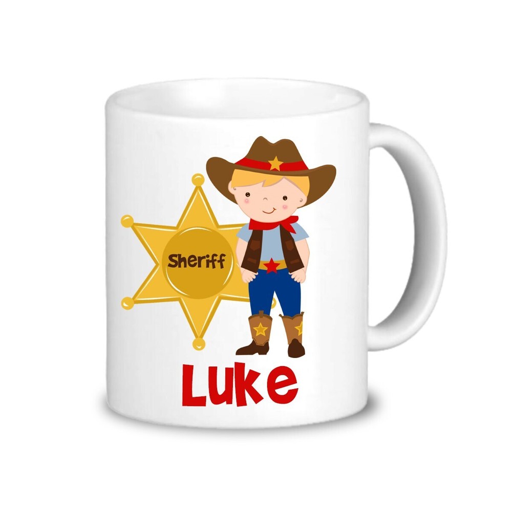 Cowboy Personalized Mug Western Sheriff Cowboy Drinkware Cup You Pick Cowboy